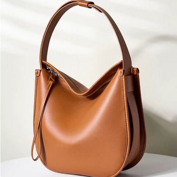 Luxury Genuine Cowhide Leather Tote Shoulder Crossbody Bag Large Capacity - Picture 1 of 15